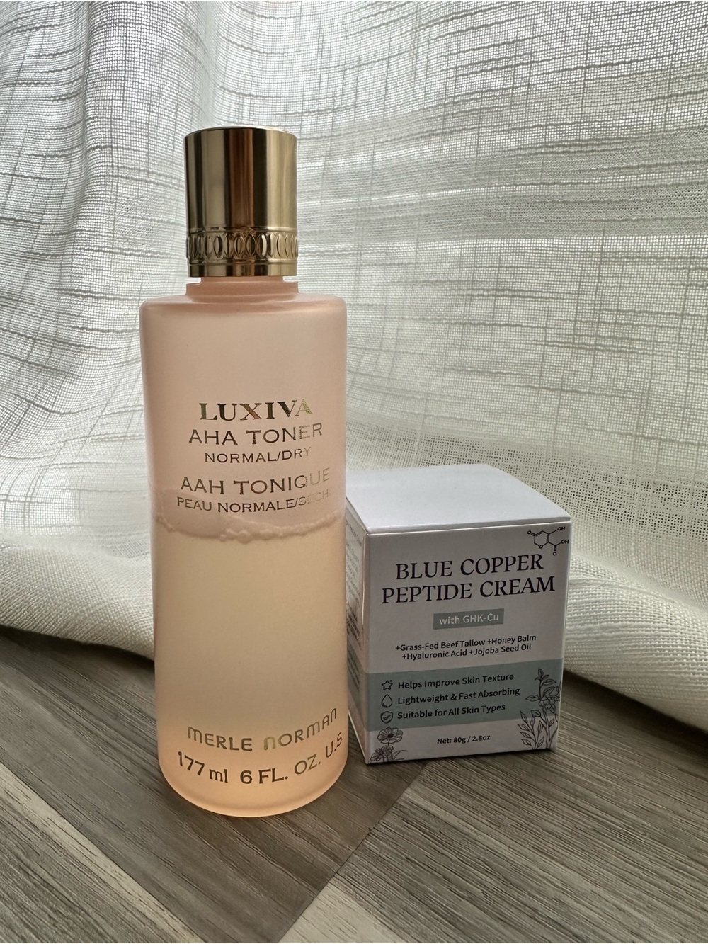 Beauty Bundle - LUXIVA AHA Toner & blue copper peptide cream